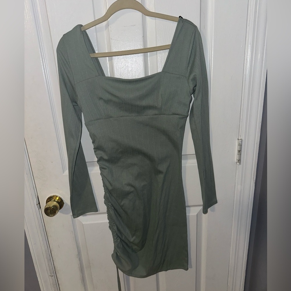 blue bodycon dress - size large